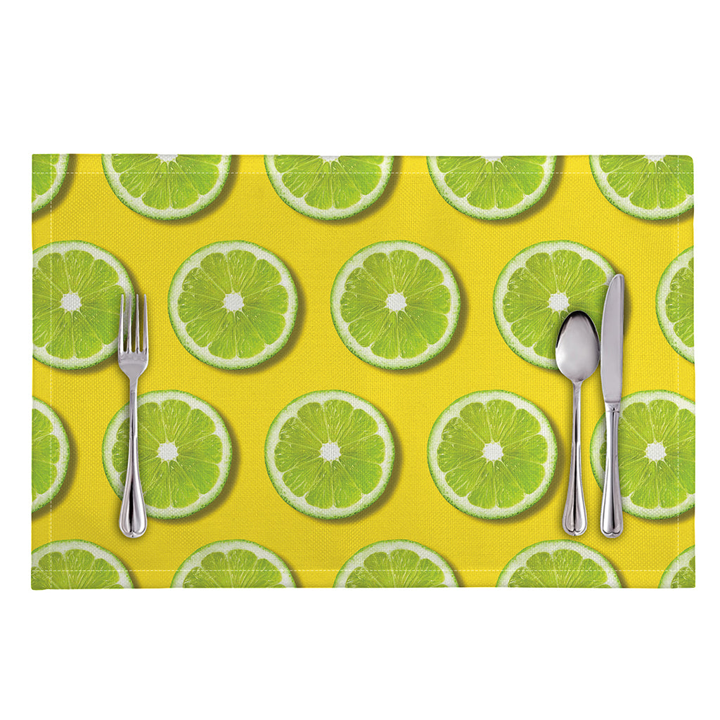 Lime Slices Pattern Print Placemat