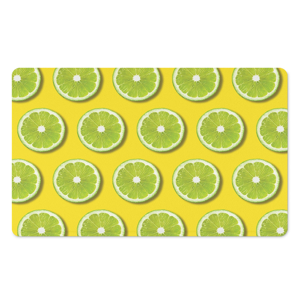 Lime Slices Pattern Print Polyester Doormat