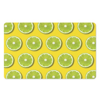 Lime Slices Pattern Print Polyester Doormat