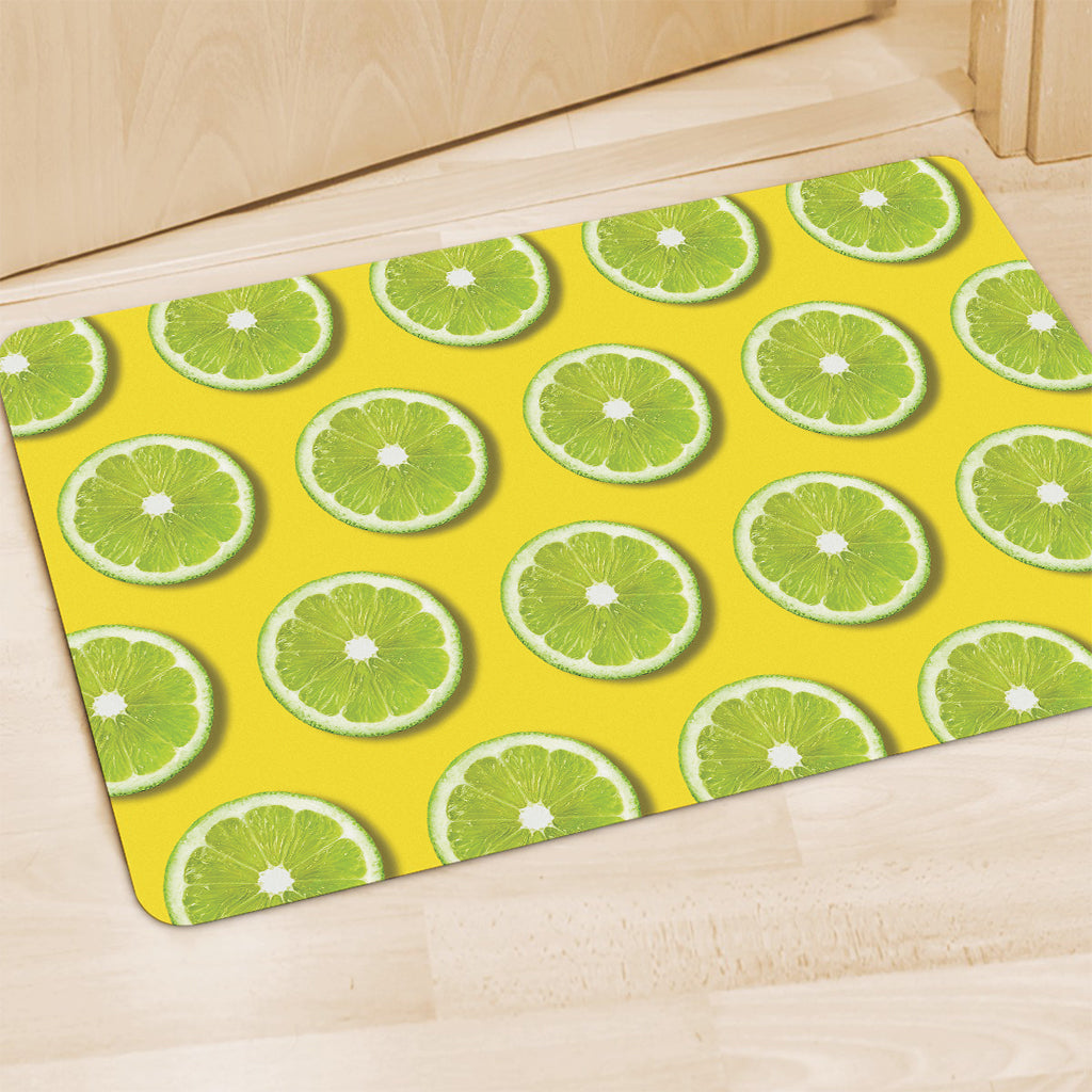 Lime Slices Pattern Print Polyester Doormat