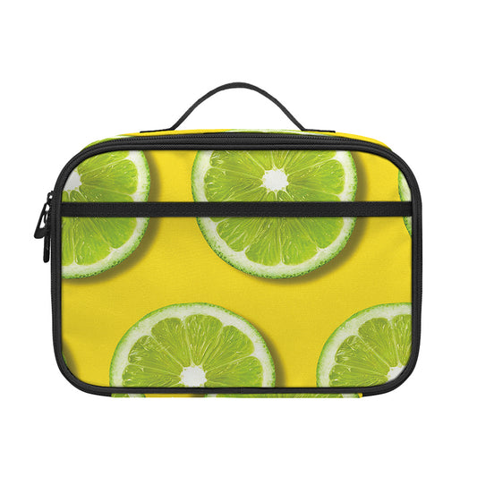 Lime Slices Pattern Print Portable Lunch Bag