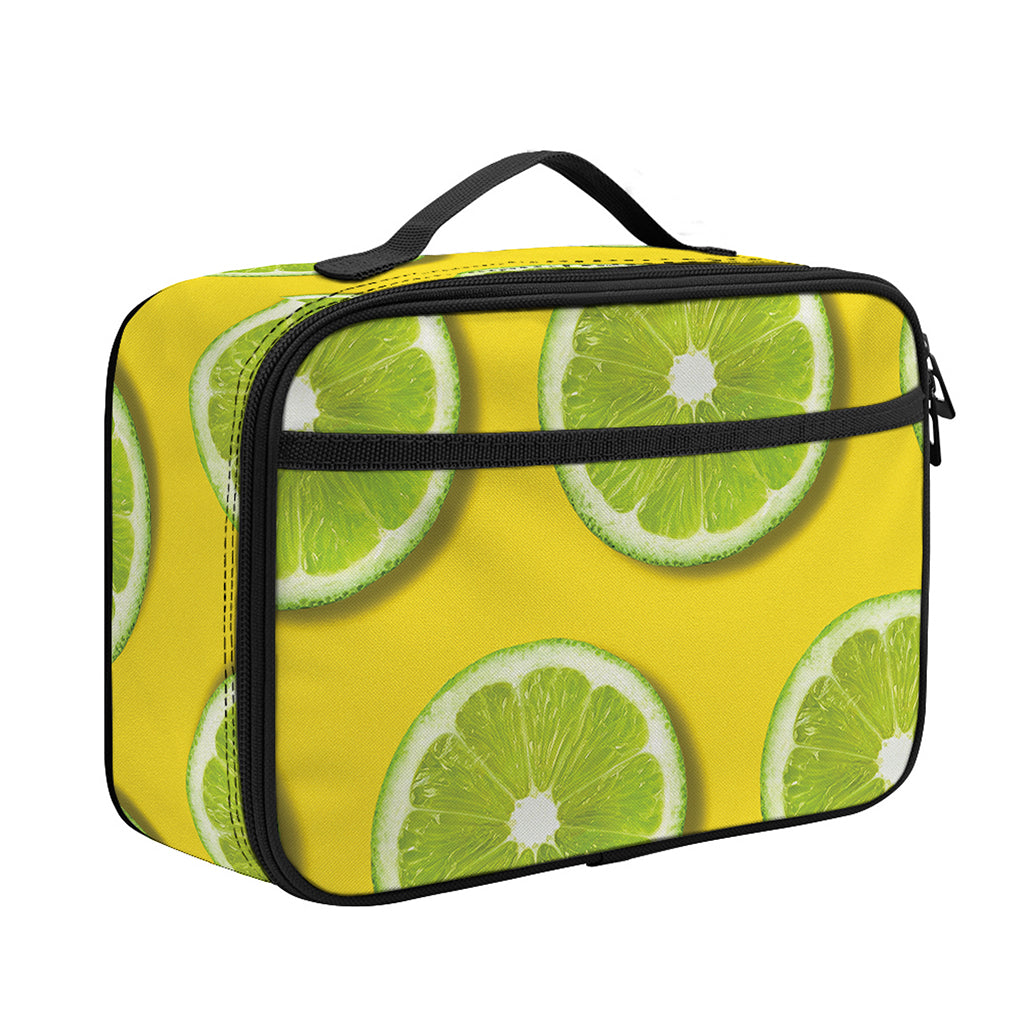 Lime Slices Pattern Print Portable Lunch Bag