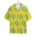 Lime Slices Pattern Print Rayon Hawaiian Shirt