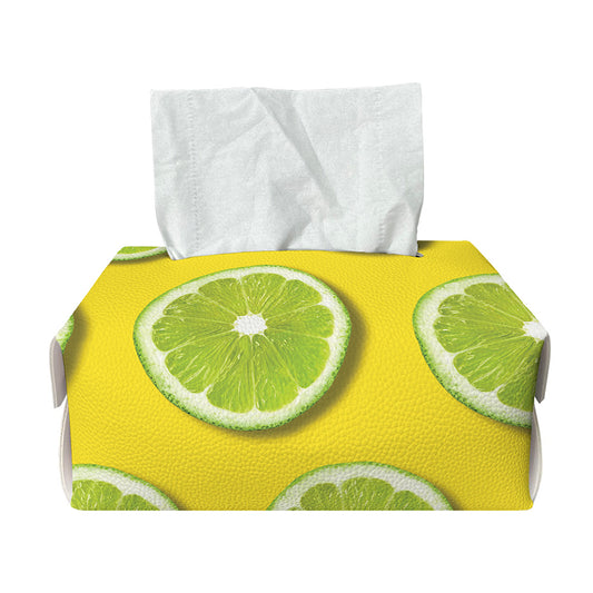 Lime Slices Pattern Print Rectangle Tissue Box Cover