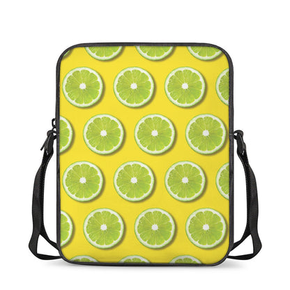 Lime Slices Pattern Print Rectangular Crossbody Bag