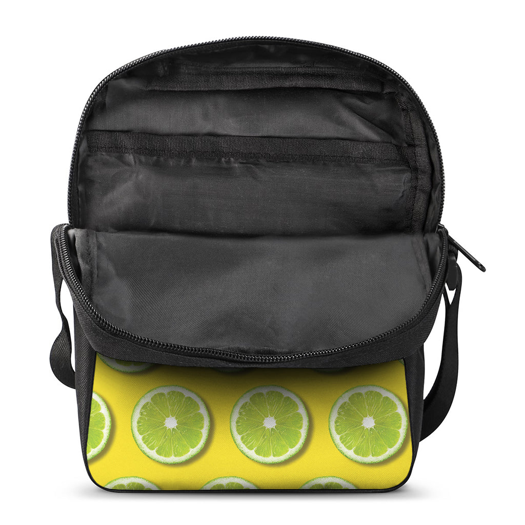Lime Slices Pattern Print Rectangular Crossbody Bag