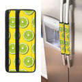 Lime Slices Pattern Print Refrigerator Handle Covers