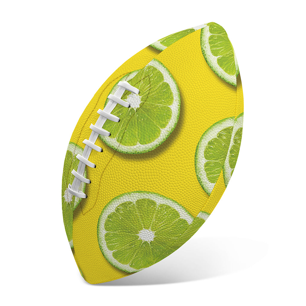 Lime Slices Pattern Print Rugby Ball