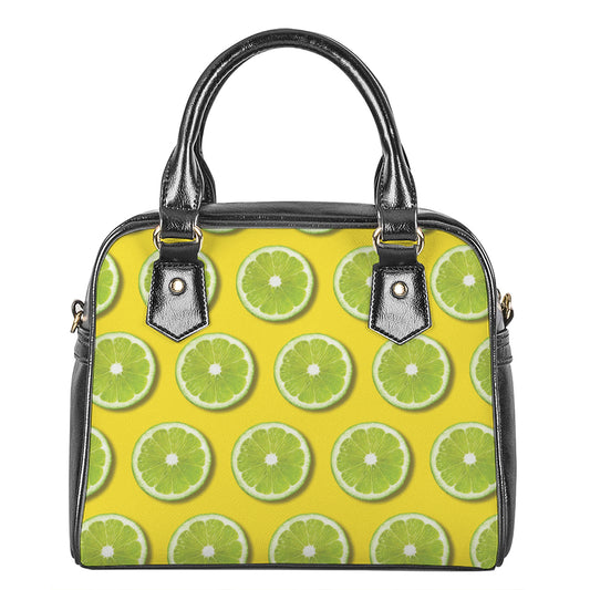 Lime Slices Pattern Print Shoulder Handbag