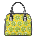 Lime Slices Pattern Print Shoulder Handbag