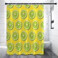 Lime Slices Pattern Print Shower Curtain