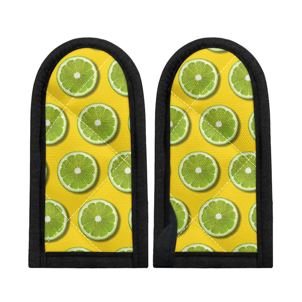 Lime Slices Pattern Print Skillet Handle Cover