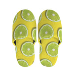 Lime Slices Pattern Print Slippers