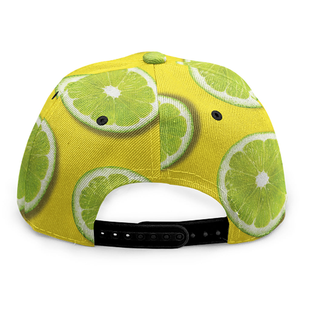 Lime Slices Pattern Print Snapback Cap