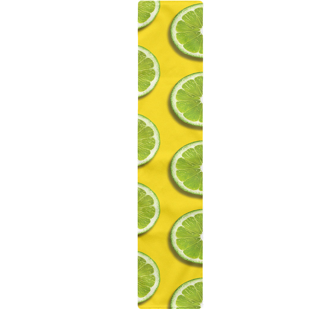 Lime Slices Pattern Print Table Runner