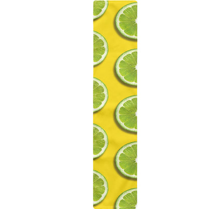 Lime Slices Pattern Print Table Runner