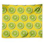 Lime Slices Pattern Print Tapestry