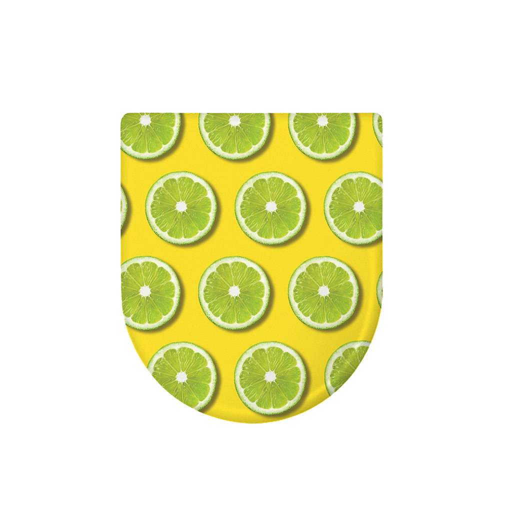 Lime Slices Pattern Print Toilet Lid Cover