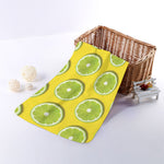 Lime Slices Pattern Print Towel