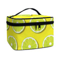 Lime Slices Pattern Print Travel Makeup Bag