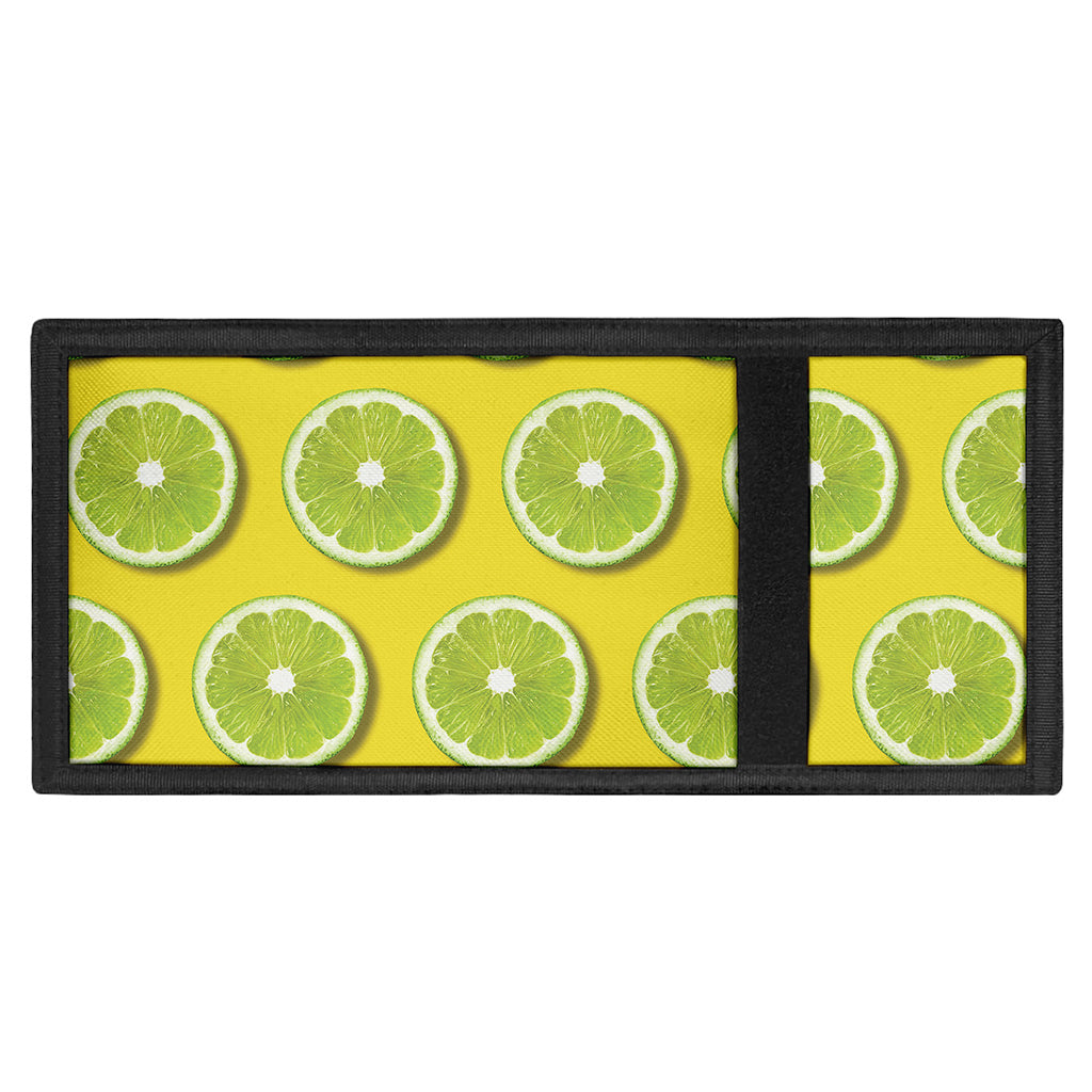 Lime Slices Pattern Print Trifold Wallet