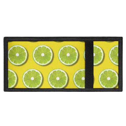 Lime Slices Pattern Print Trifold Wallet