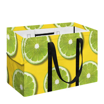 Lime Slices Pattern Print Utility Tote Bag