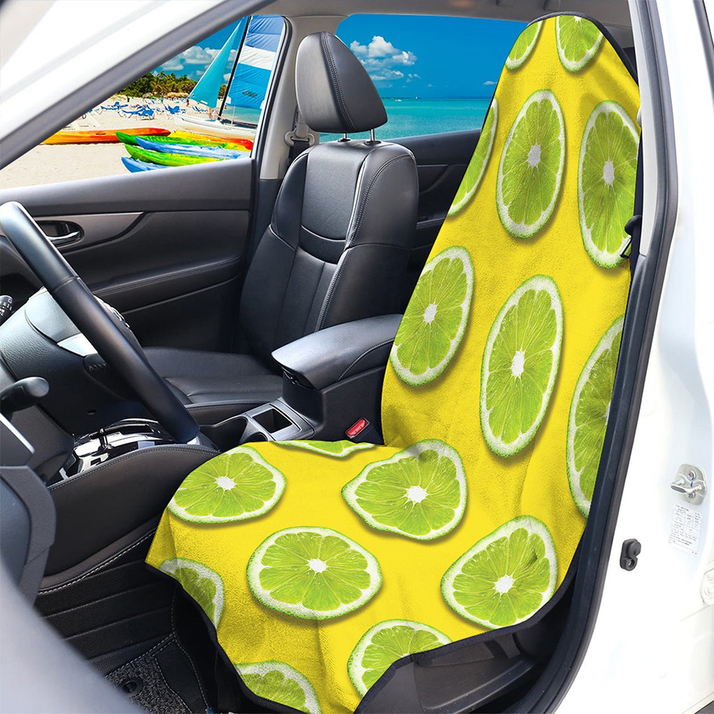 Lime Slices Pattern Print Waterproof Car Seat Cover