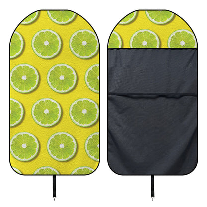 Lime Slices Pattern Print Waterproof Car Seat Cover