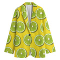 Lime Slices Pattern Print Women's Blazer