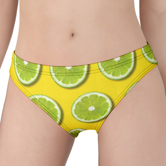 Lime Slices Pattern Print Women's Panties