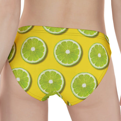 Lime Slices Pattern Print Women's Panties