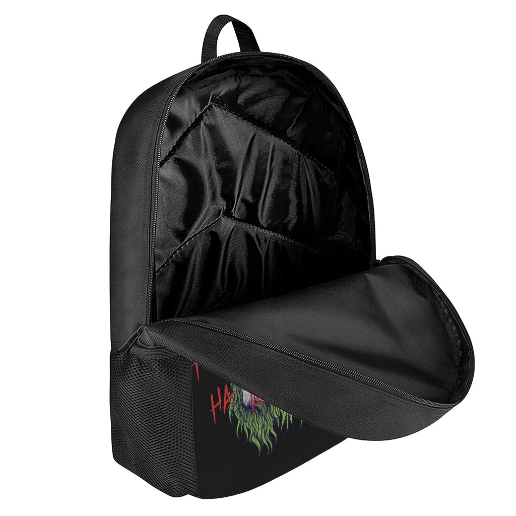 Lion Joker Print 17 Inch Backpack