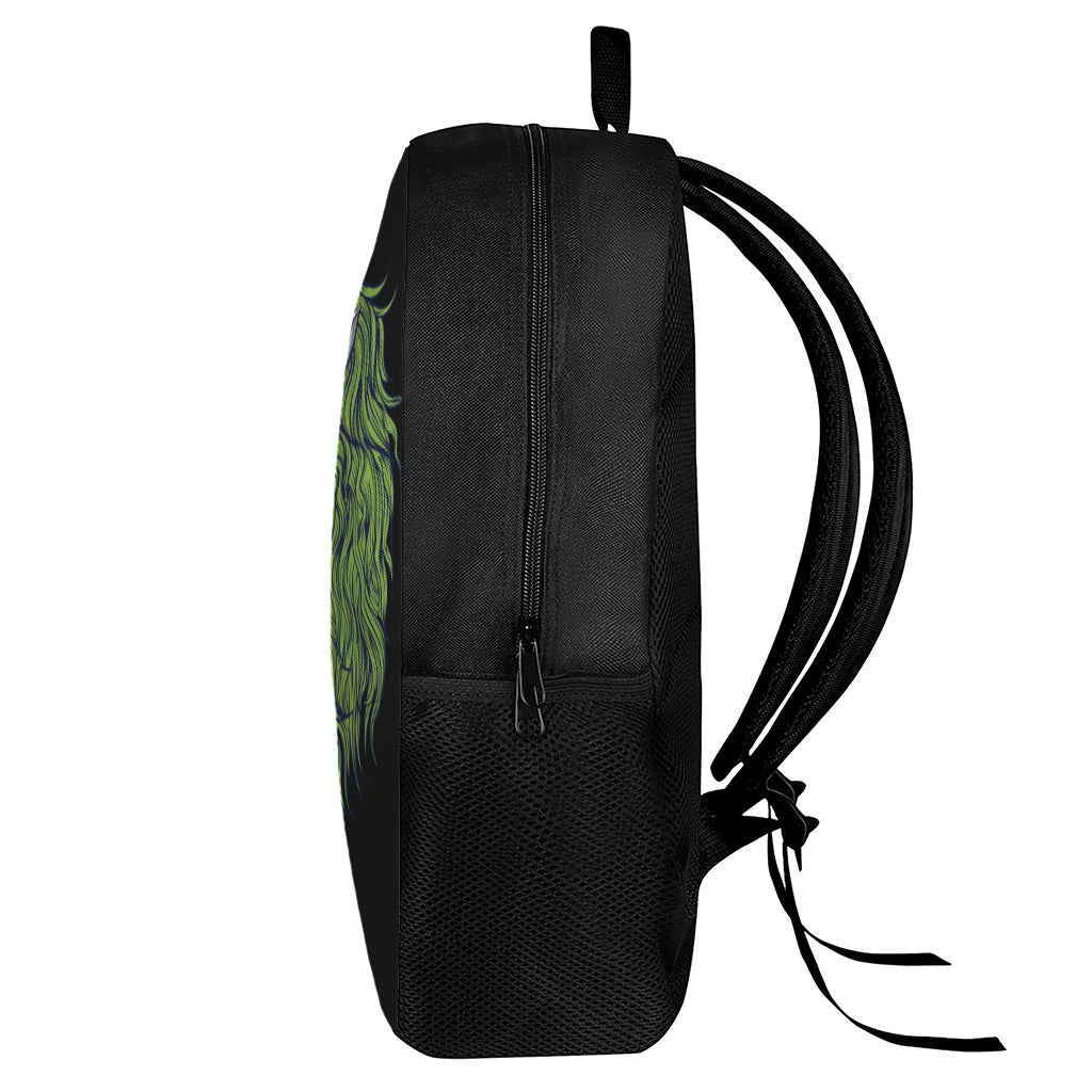 Lion Joker Print 17 Inch Backpack