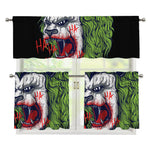 Lion Joker Print 3 Piece Kitchen Curtains