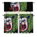Lion Joker Print 3 Piece Kitchen Curtains