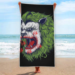 Lion Joker Print Beach Towel