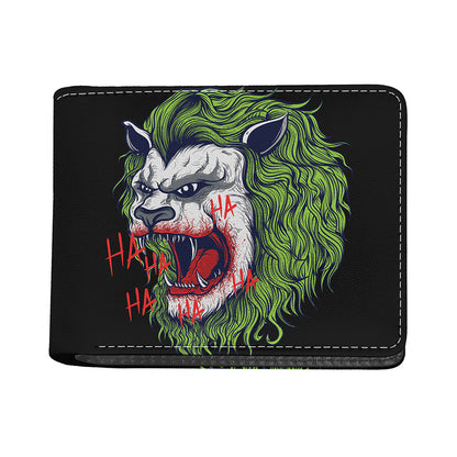 Lion Joker Print Bifold Wallet