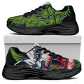 Lion Joker Print Black Chunky Shoes