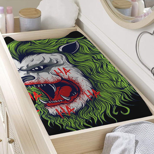 Lion Joker Print Changing Pad Cover