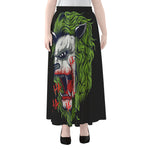 Lion Joker Print Chiffon Maxi Skirt