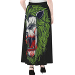 Lion Joker Print Chiffon Maxi Skirt