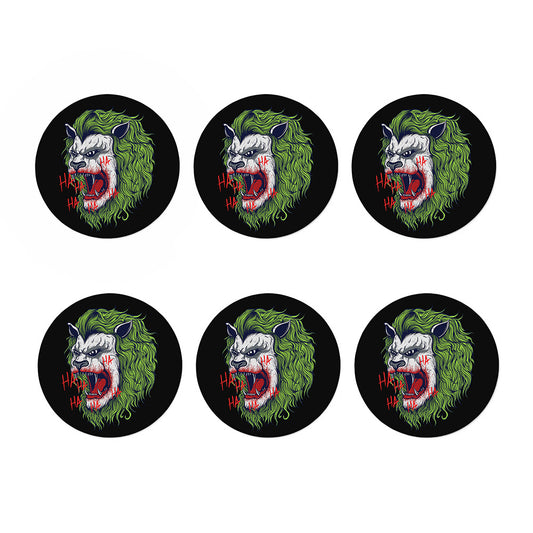 Lion Joker Print Coaster Set