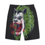 Lion Joker Print Cotton Shorts