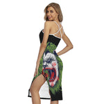 Lion Joker Print Cross Back Cami Dress