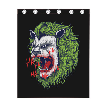 Lion Joker Print Curtain