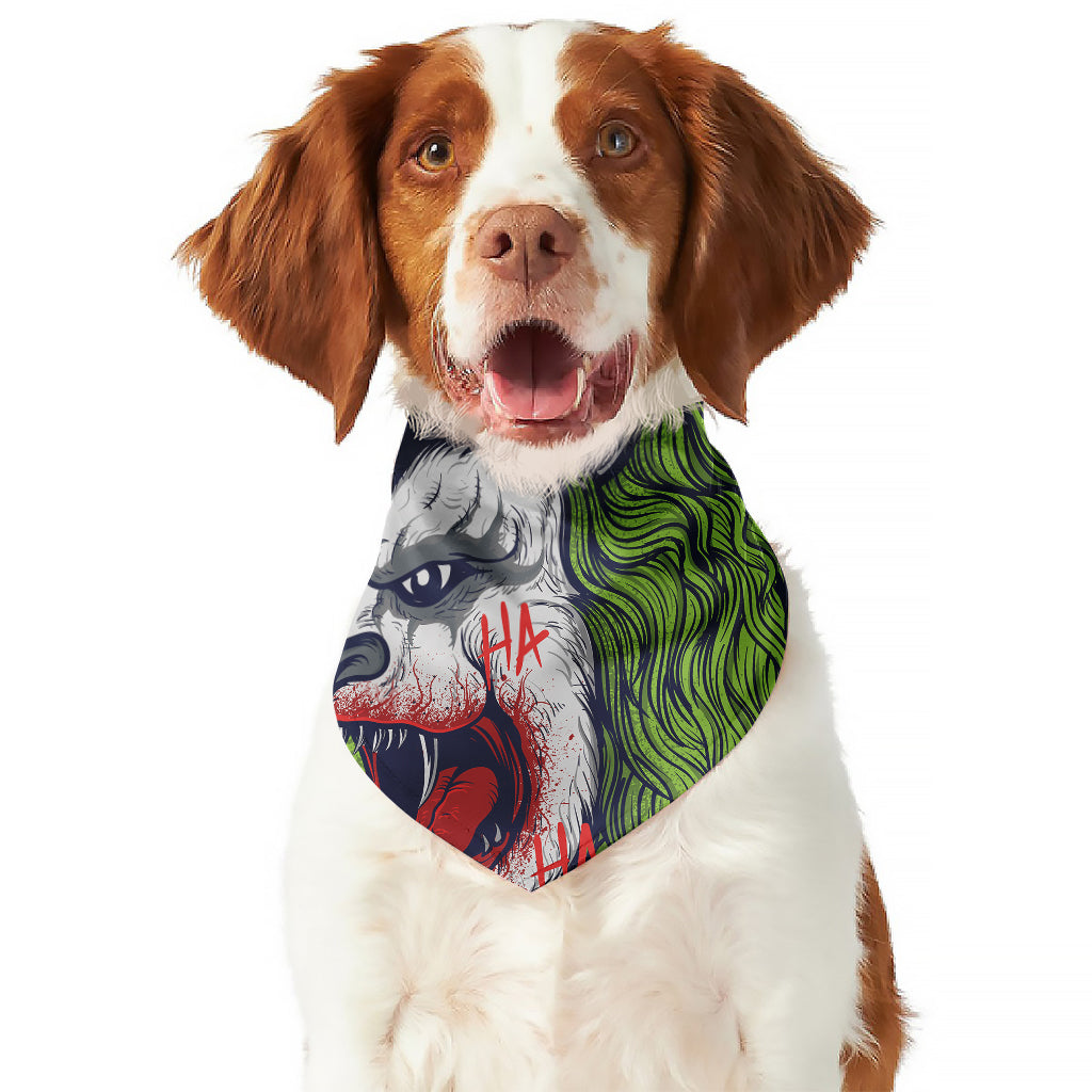 Lion Joker Print Dog Bandana