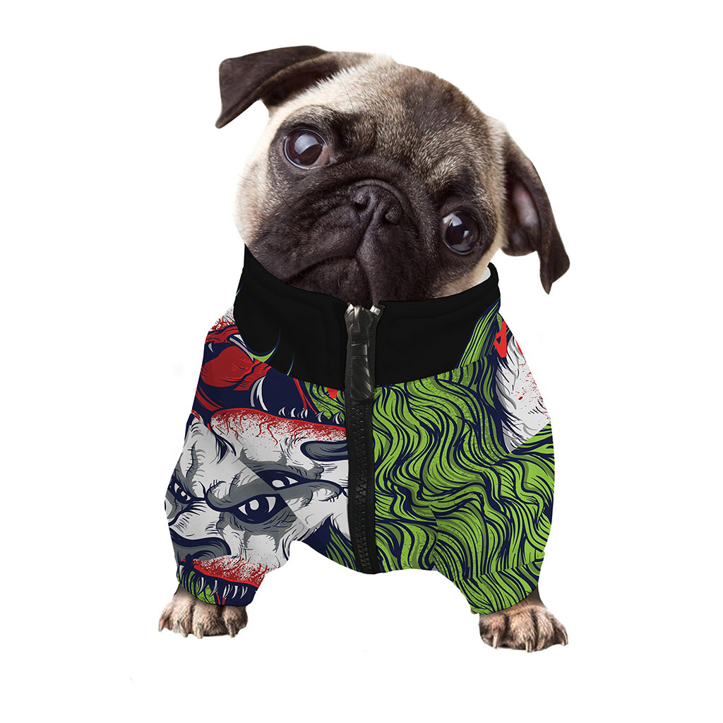 Lion Joker Print Dog Zip Up Jacket