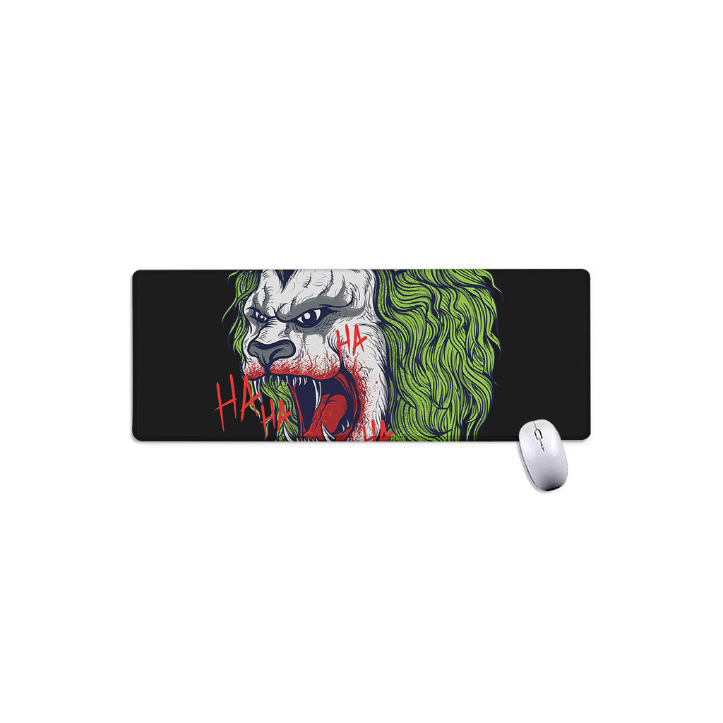 Lion Joker Print Extended Mouse Pad
