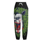 Lion Joker Print Fleece Lined Knit Pants